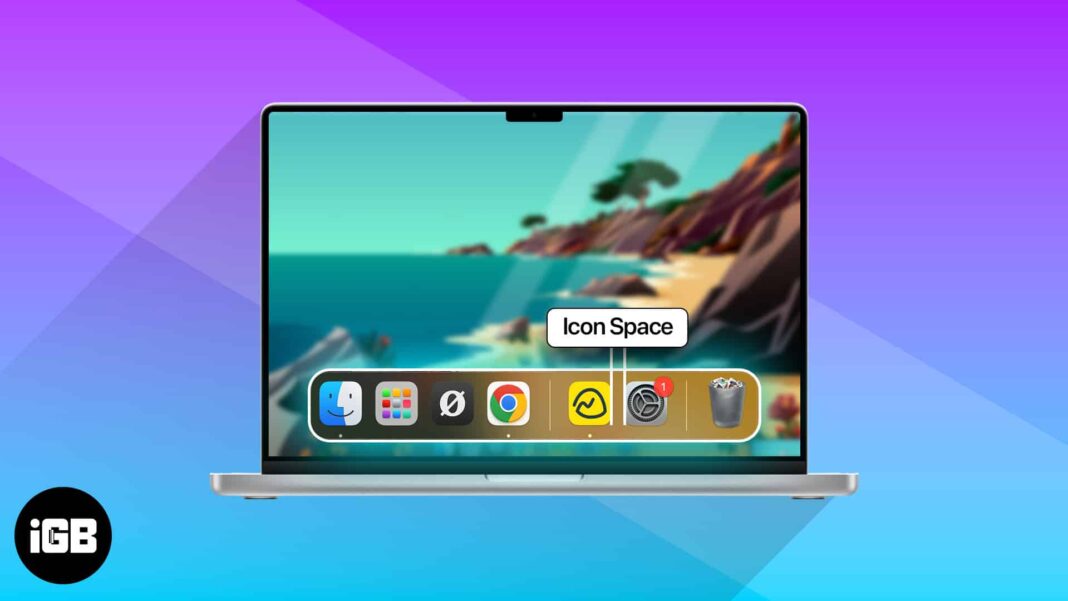 How to add space between app icons in Dock on Mac