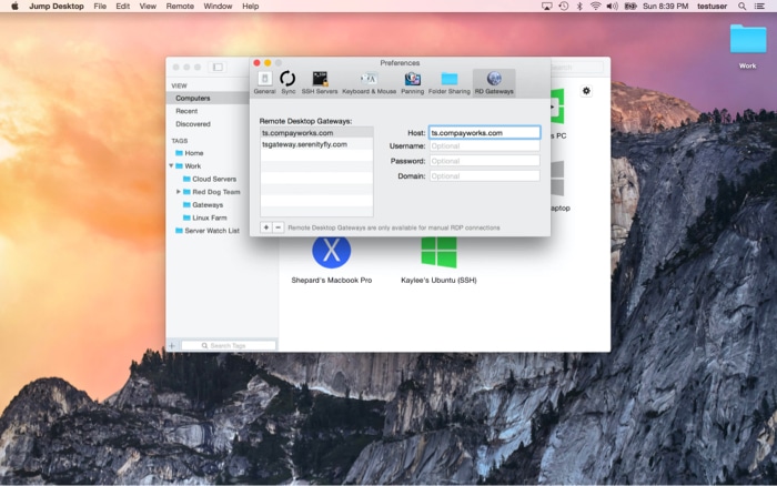 Jump Desktop remote app for Mac