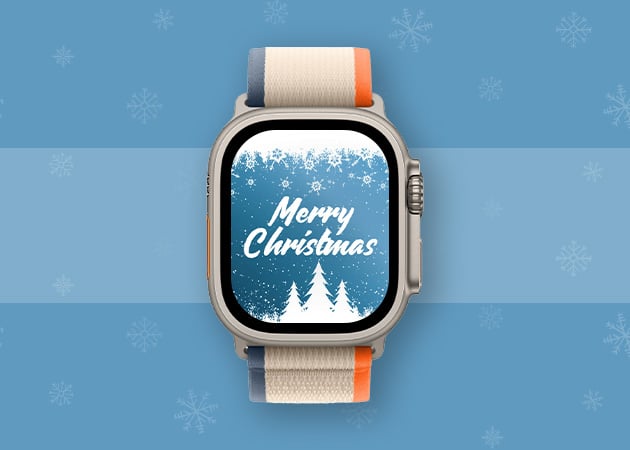 Merry Christmas winter theme Apple Watch face