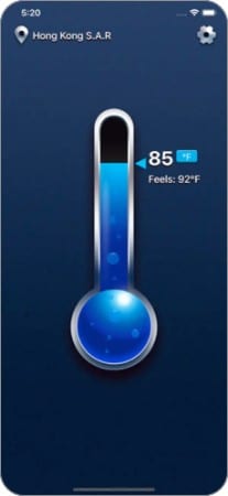 Real Thermometer iPhone App Screenshot