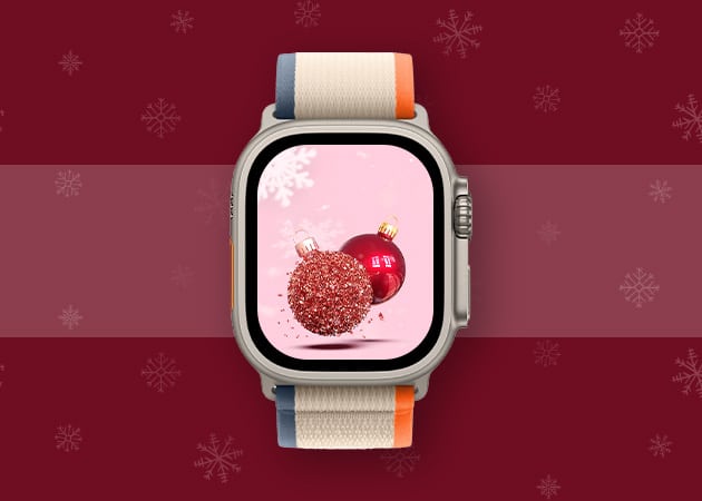 Red Christmas bells Apple Watch face