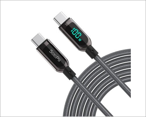  SOOPII 100W 10ft USB C to USB C Cable Fast Charge