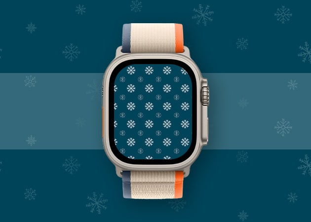 Snowflake tiled Xmas Apple Watch face free download