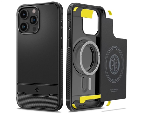  Spigen Rugged Armor MagFit Designed for iPhone 15 Pro Case