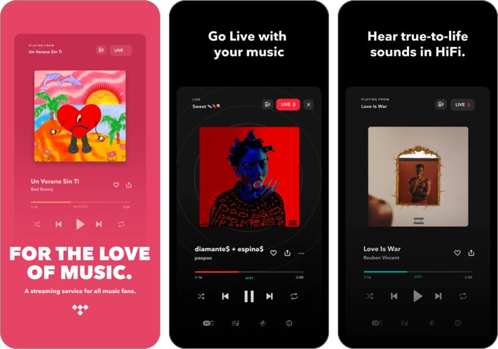 TIDAL Music best music player app for iPhone and iPad