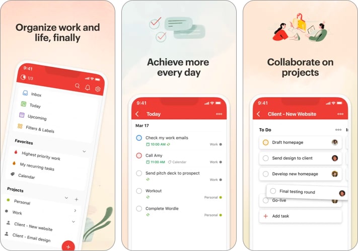 Todoist best productivity iPhone app