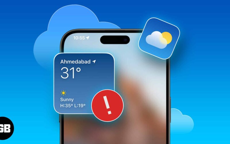 Weather app or widget not working on iphone or ipad