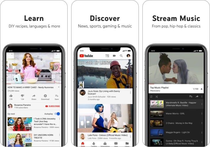 YouTube iMessage app for iPhone screenshot