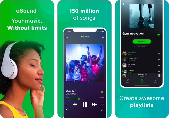 eSound best music player app for iPhone and iPad