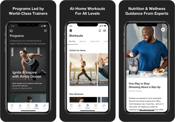 Nike training club apple fitness alternative screenshot