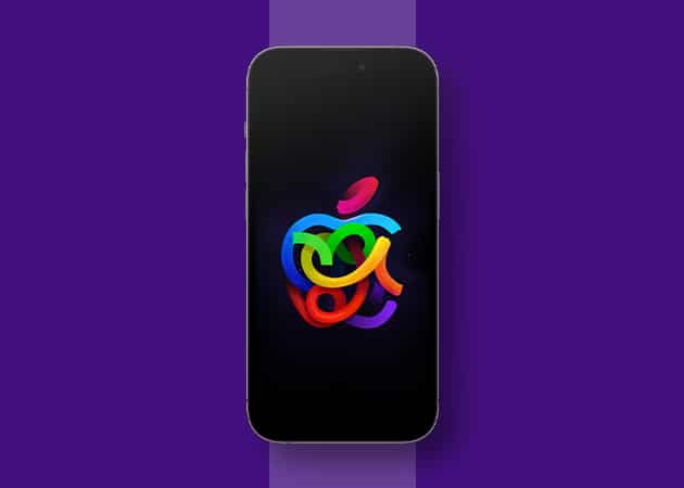 Apple Logo in Black Background Wallpaper for iPhone