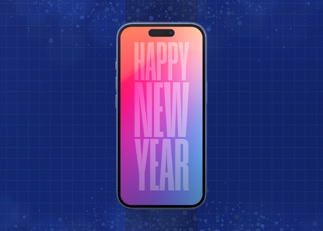 Colorful Gradient 2025 Design iPhone Mockup