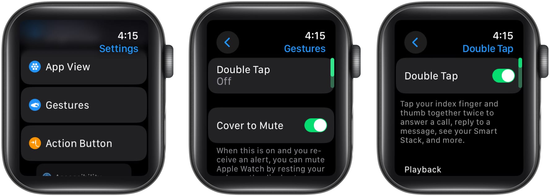 Enable double tap on Apple Watch Series 9 and Ultra 2