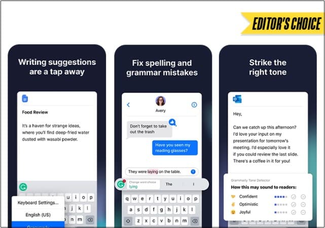 Grammarly AI writing iPhone or iPad App Screenshot