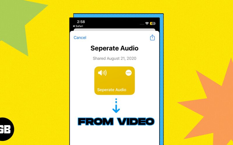 How to extract audio from video on iphone