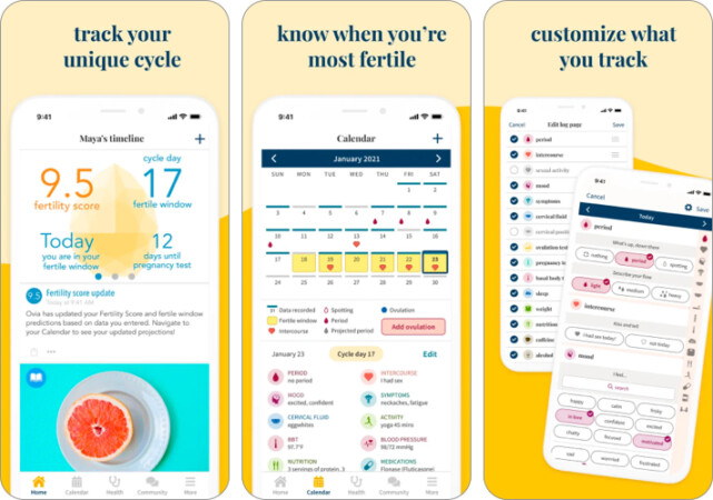 Ovia Fertility & Cycle Tracker for iPhone