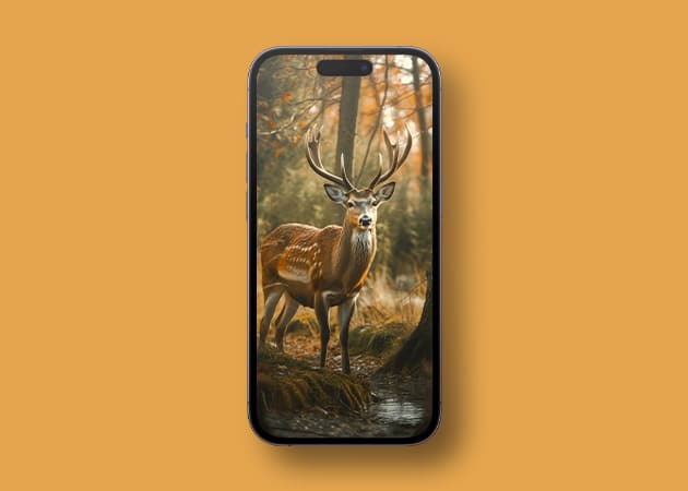 Red Deer Stag iPhone HD wallpaper