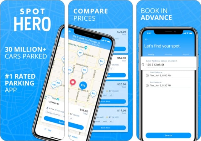 SpotHero Parking App iPhone Screenshot