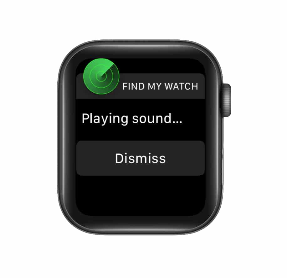 Tap Dismiss to stop the pinging sound on your Apple Watch