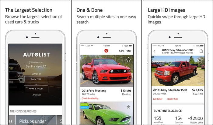 Autolist iPhone and iPad Car Buying App Screenshot