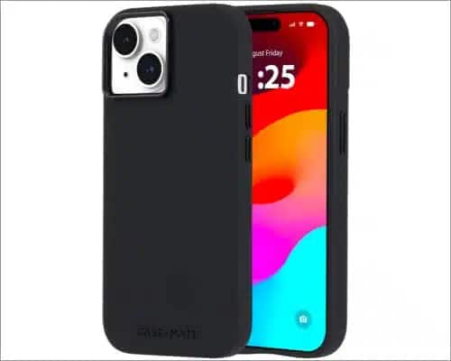 Case Mate iPhone 15 Case Silicone Black