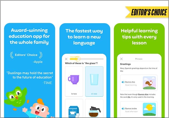 Duolingo education iPhone, iPad app screenshot