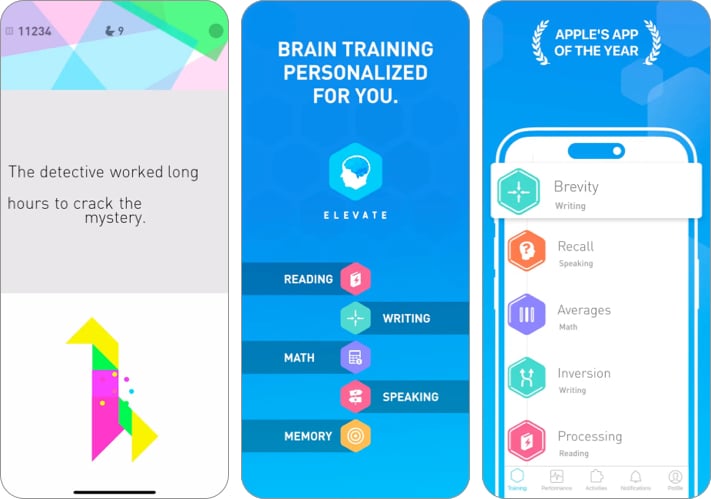 Elevate Brain Training Games iPhone, iPad app screenshot