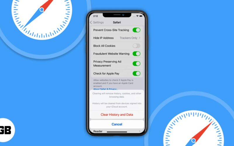 Fix safari clear history website data grayed out on iphone