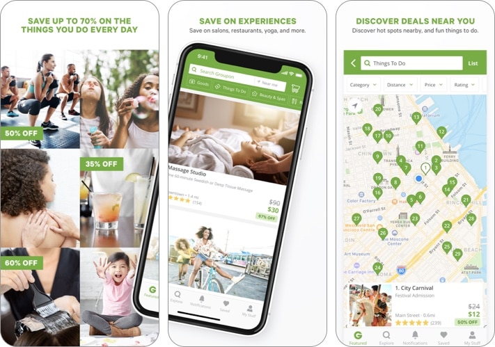 Groupon iPhone and iPad app screenshot