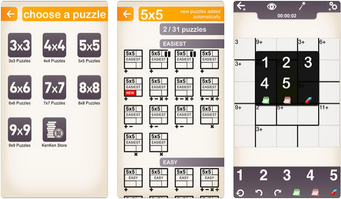 KenKen Classic iPhone and iPad Math Game Screenshot