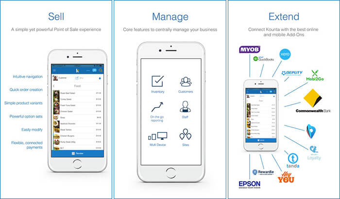 Kounta iPhone and iPad POS App Screenshot