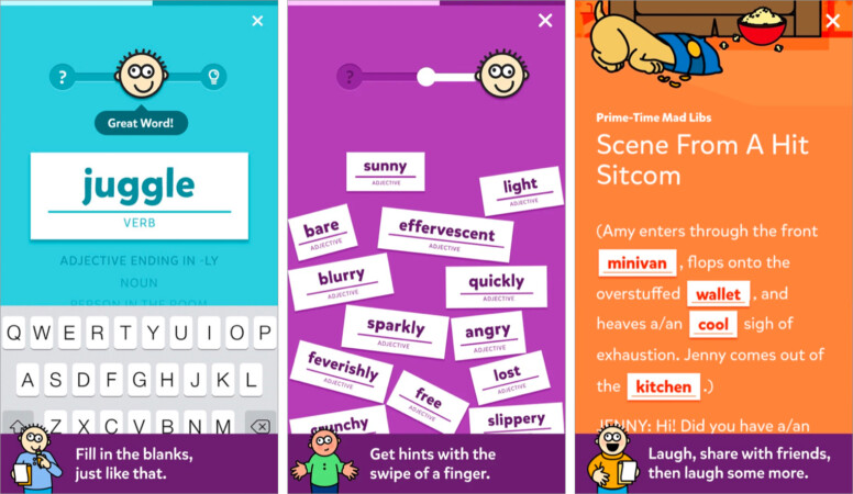 Mad Libs iPhone game