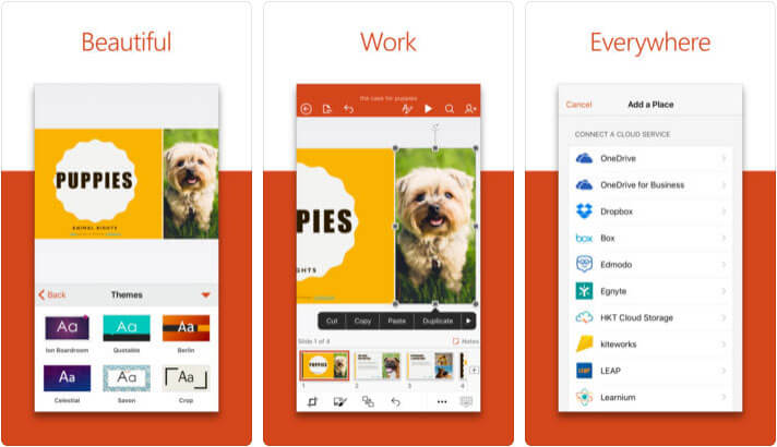 Microsoft PowerPoint iPhone and iPad App Screenshot