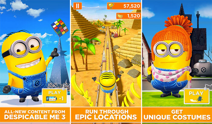 Minion Rush iPhone and iPad App Screenshot