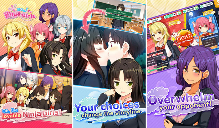 Moe! Ninja Girls Visual Novel iPhone and iPad App Screenshot