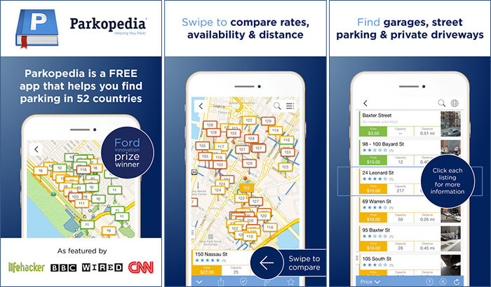 Parkopedia Parking iPhone App Screenshot