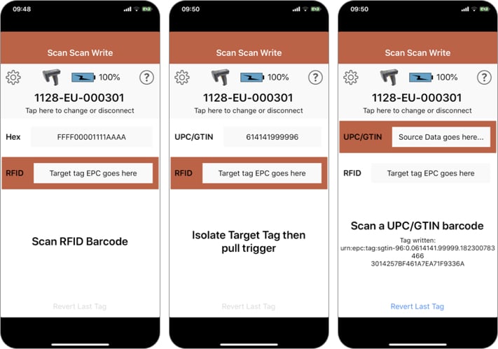 RFID Scan Scan Write iPhone and iPad App