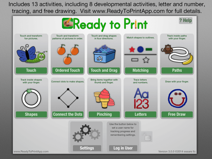 Ready to Print iPhone and iPad Handwriting App Screenshot