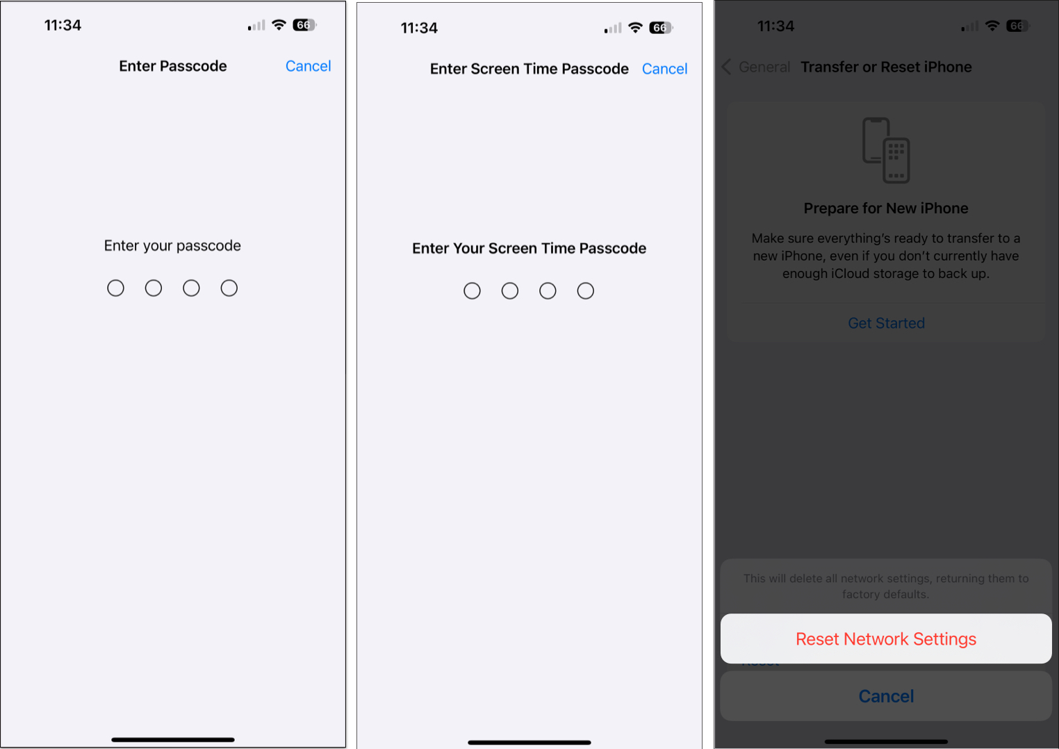 Reset Network Settings