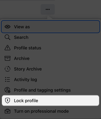 Select Lock profile from the drop down menu on browser