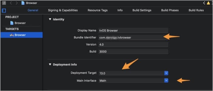 Set custom Bundle Identifier name on Mac