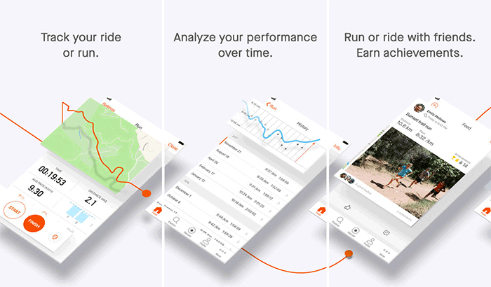 Strava Cycling iPhone App Screenshot