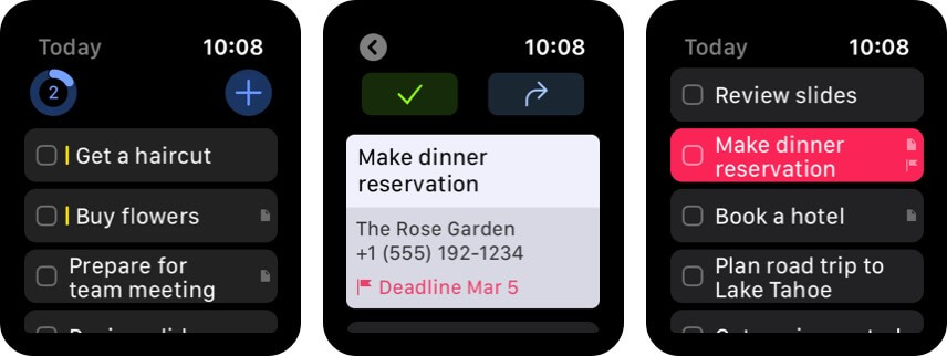 Things 3 Apple Watch productivity app