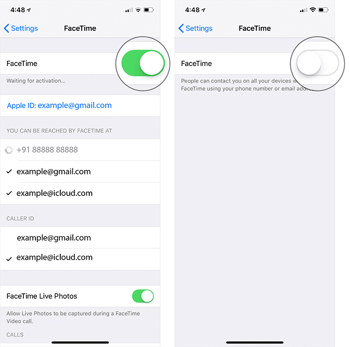 Turn Off FaceTime on iPhone