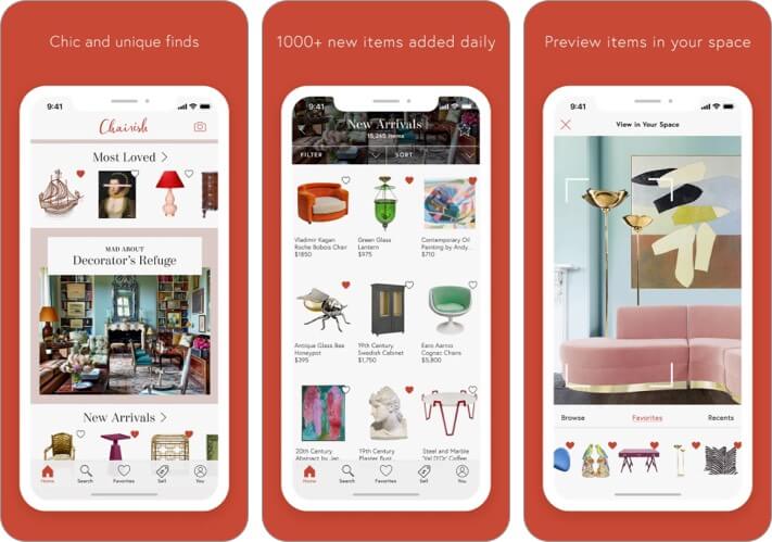 Chairish Furniture & Decor iPhone and iPad Interior Design App Screenshot
