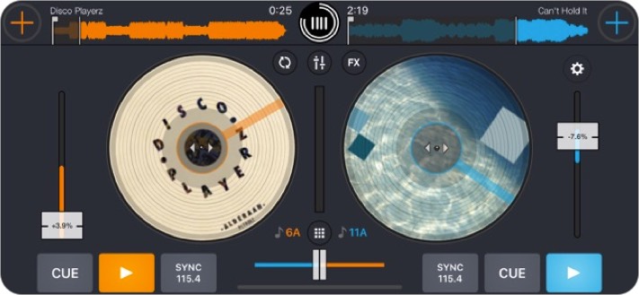 cross dj iphone app screenshot