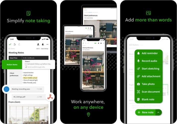 evernote iphone and ipad team management app screenshot