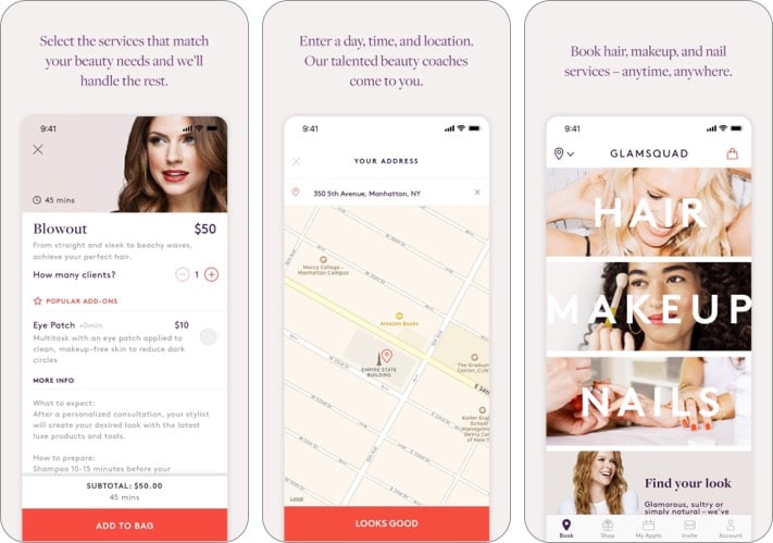 Glamsquad on demand salon mothers day app