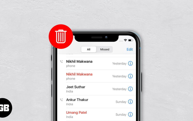 How to delete your call history on iphone