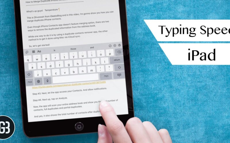 Ipad typing tips and tricks